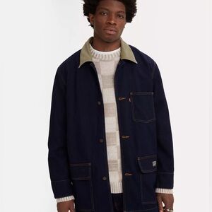 Levi's Sz XL Cypress Chore Coat Navy Blue Field Barn Jacket NWT